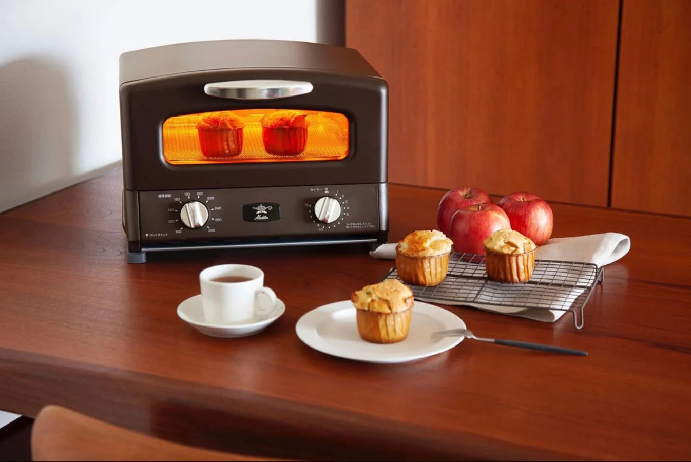 Sengoku Graphite Grill & Toaster Oven | 4-Slice | Black | Made in Japan
