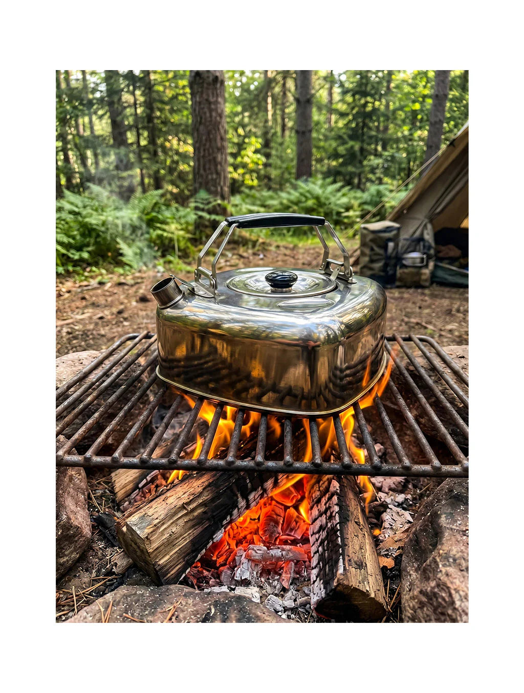 Cube Kettle | Flat Stainless Steel Camping Kettle 2.8L | Made in Japan