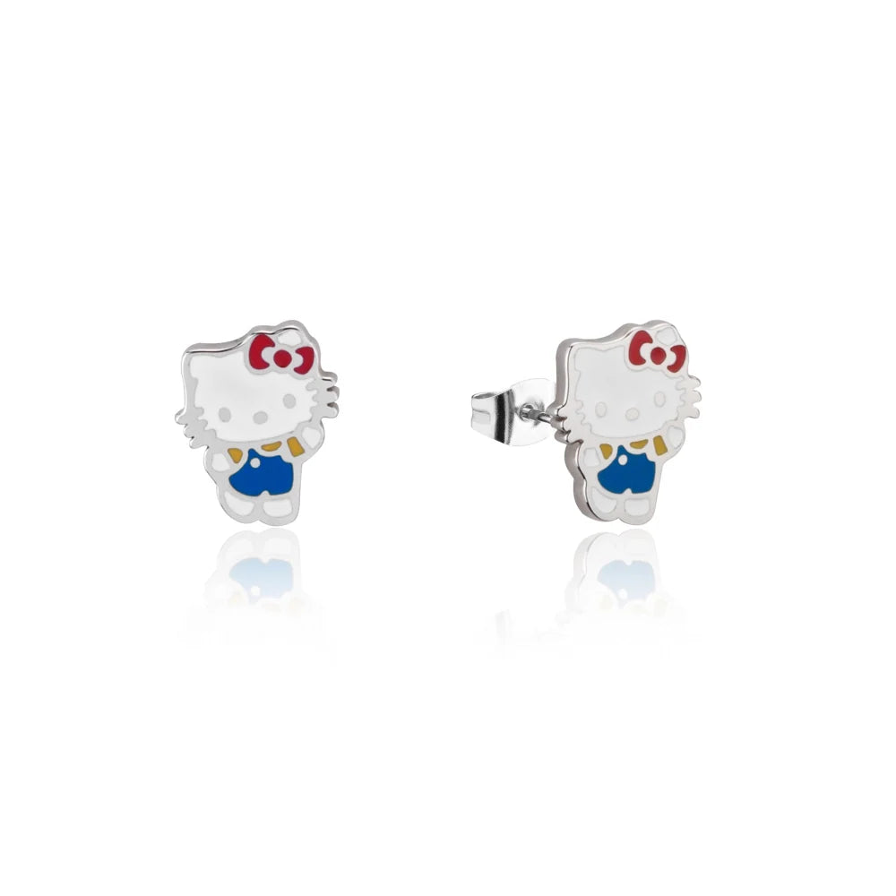 Sanrio Hello Kitty Full Body Stud Earrings - Silver