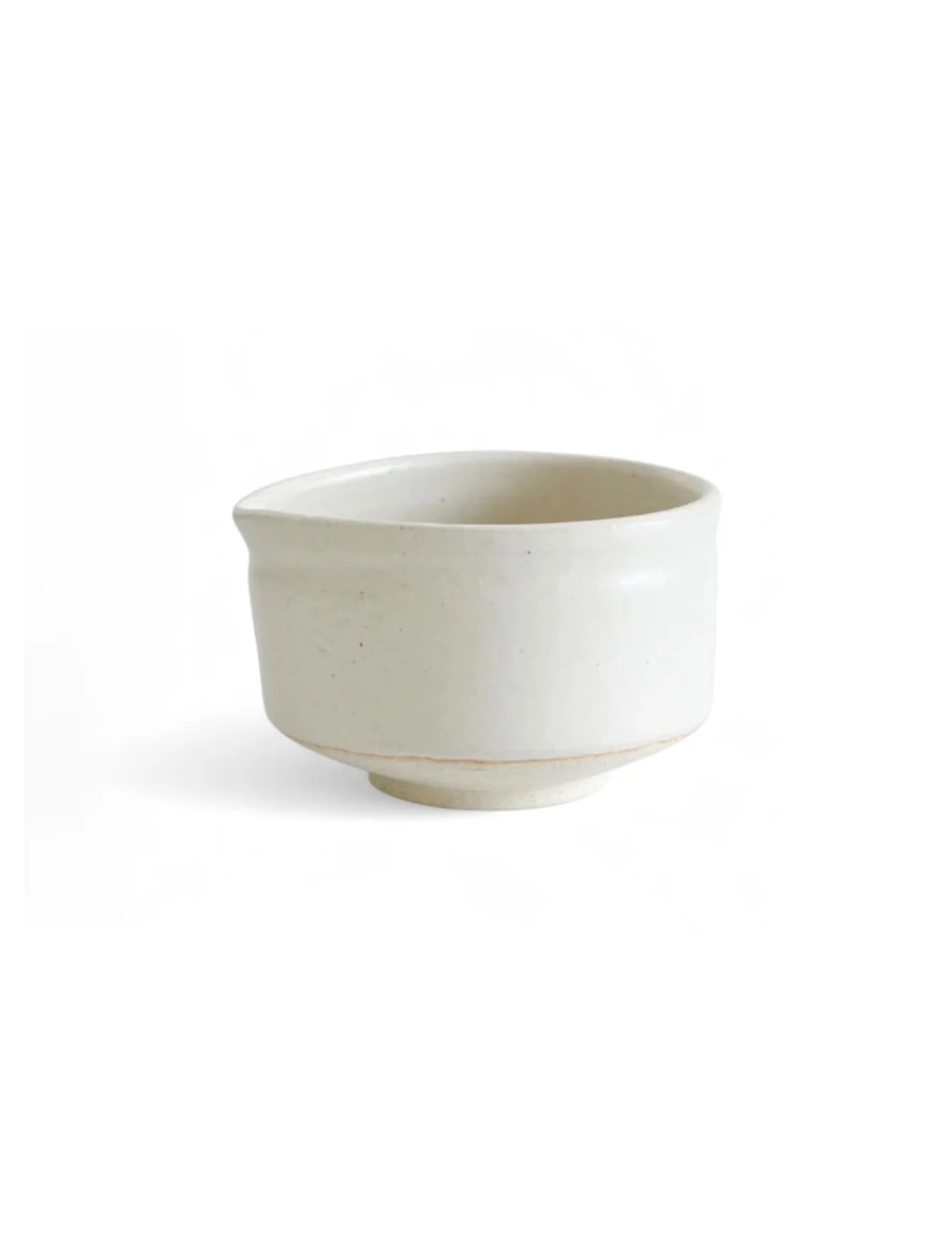 Matcha Bowl with Spout – White Clay | Made in Japan