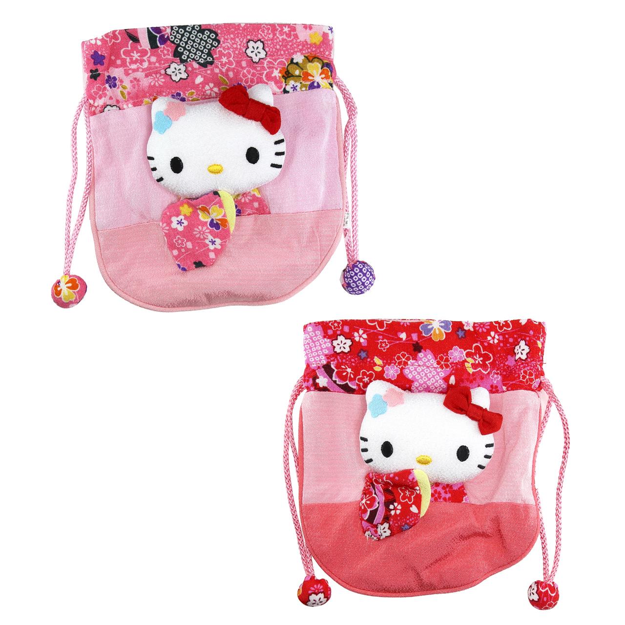 Sanrio Hello Kitty Pouch (Crepe Pattern)