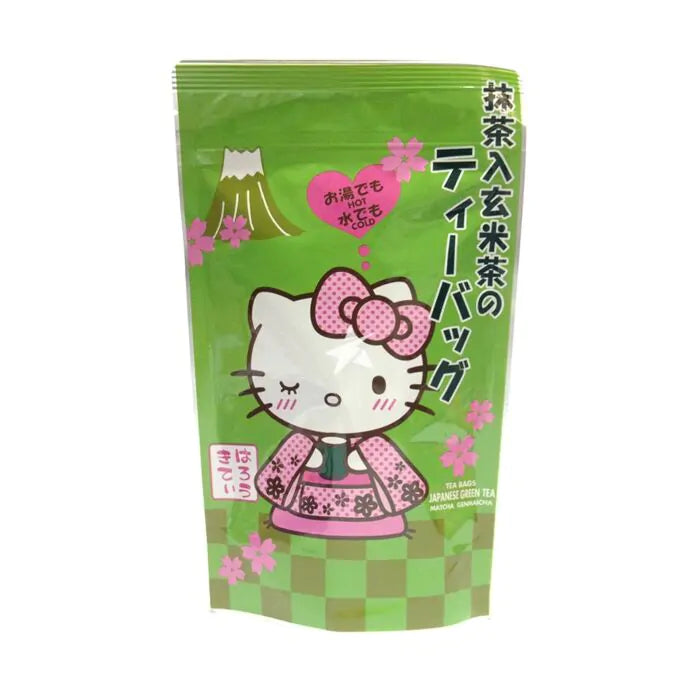 Sanrio Hello Kitty Genmaicha Tea With Matcha Tea Bags - Halal
