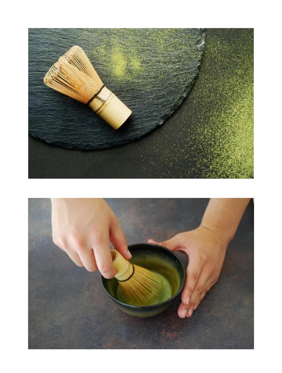 Bamboo Matcha Whisk & Scoop Set - 120 Prong Tea Whisk