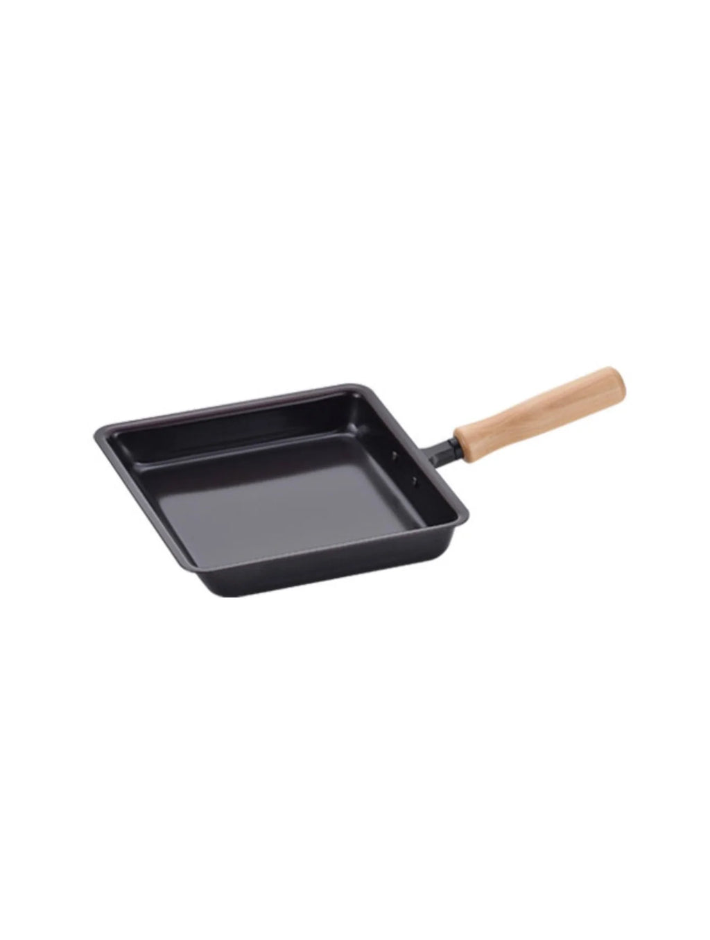 Chitose Tamagoyaki Pan - Japanese Iron Square Pan with Wooden Handle 18x18cm