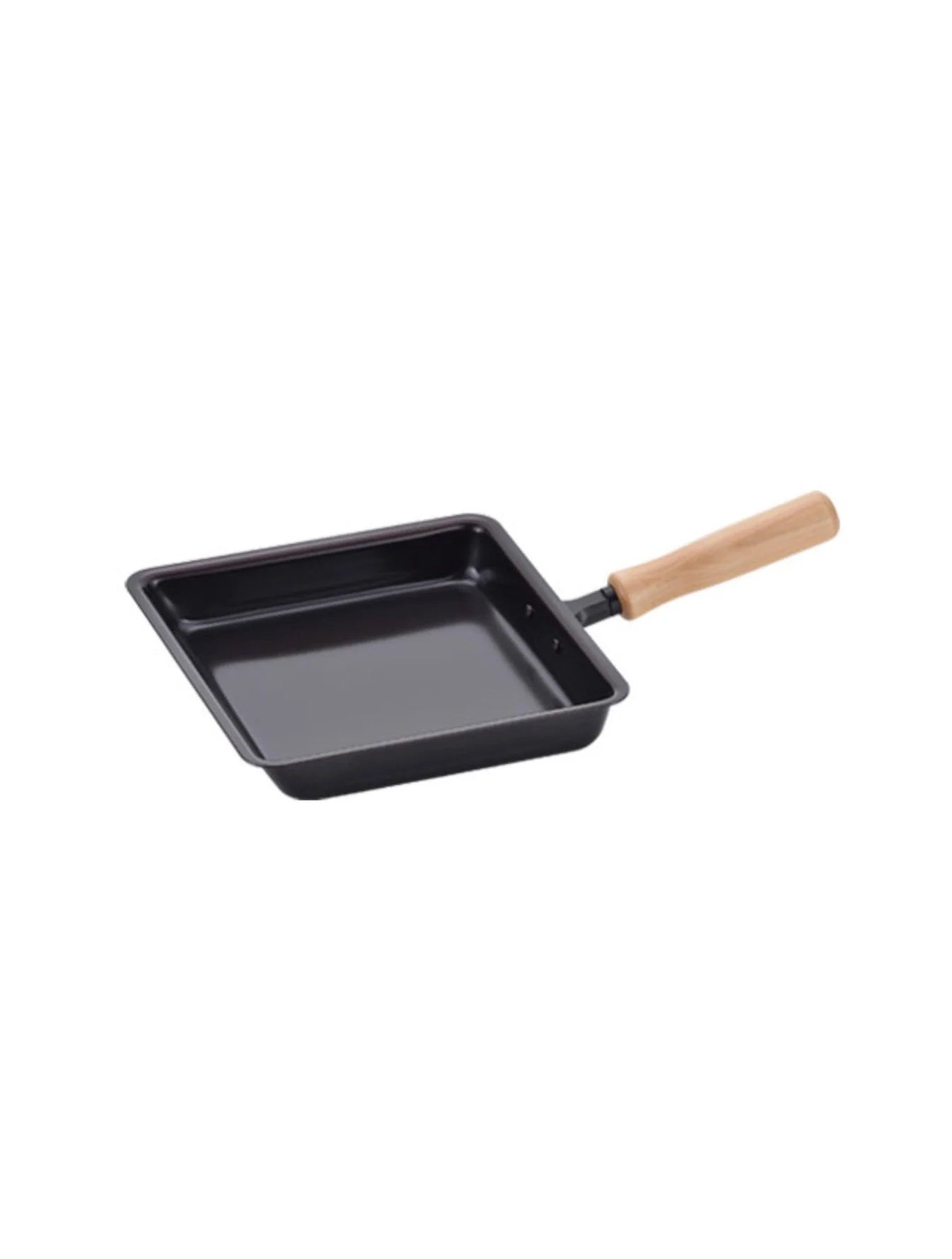 Chitose Tamagoyaki Pan - Japanese Iron Square Pan with Wooden Handle 18x18cm