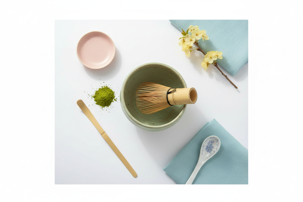 Bamboo Matcha Whisk Flat Lay - Reference Positioning