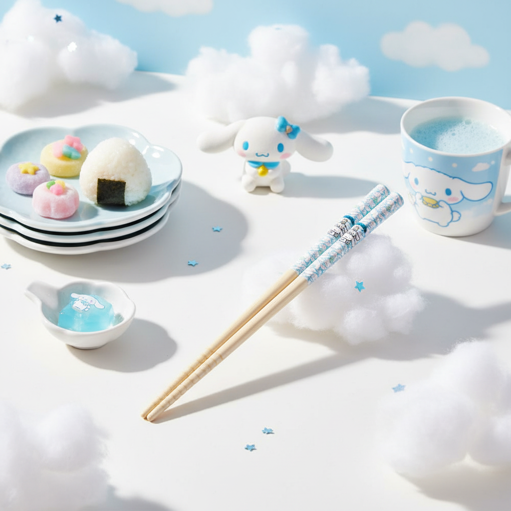 Cinnamoroll Bamboo Chopsticks - Styled