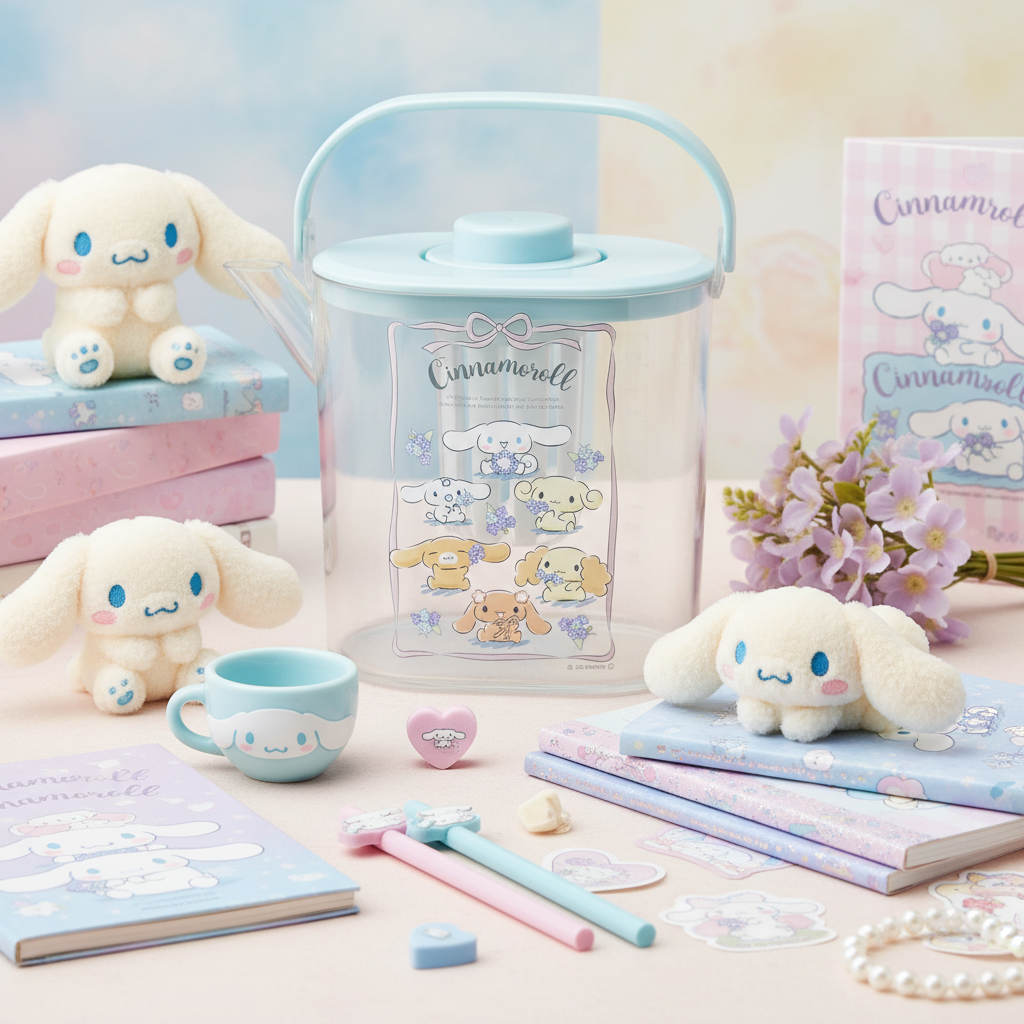 Cinnamoroll Cold Tea Pot - With Cinnamoroll Props