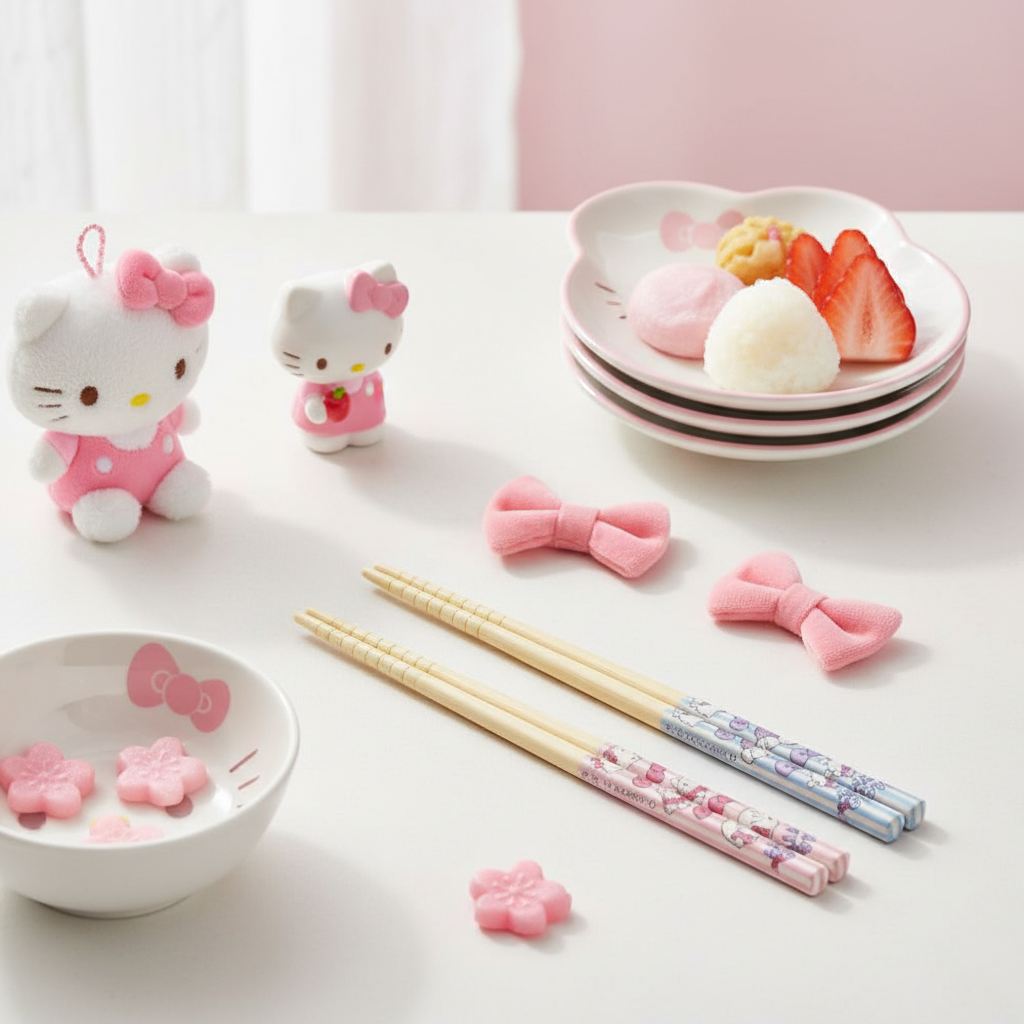 Hello Kitty Chopsticks Set - Styled