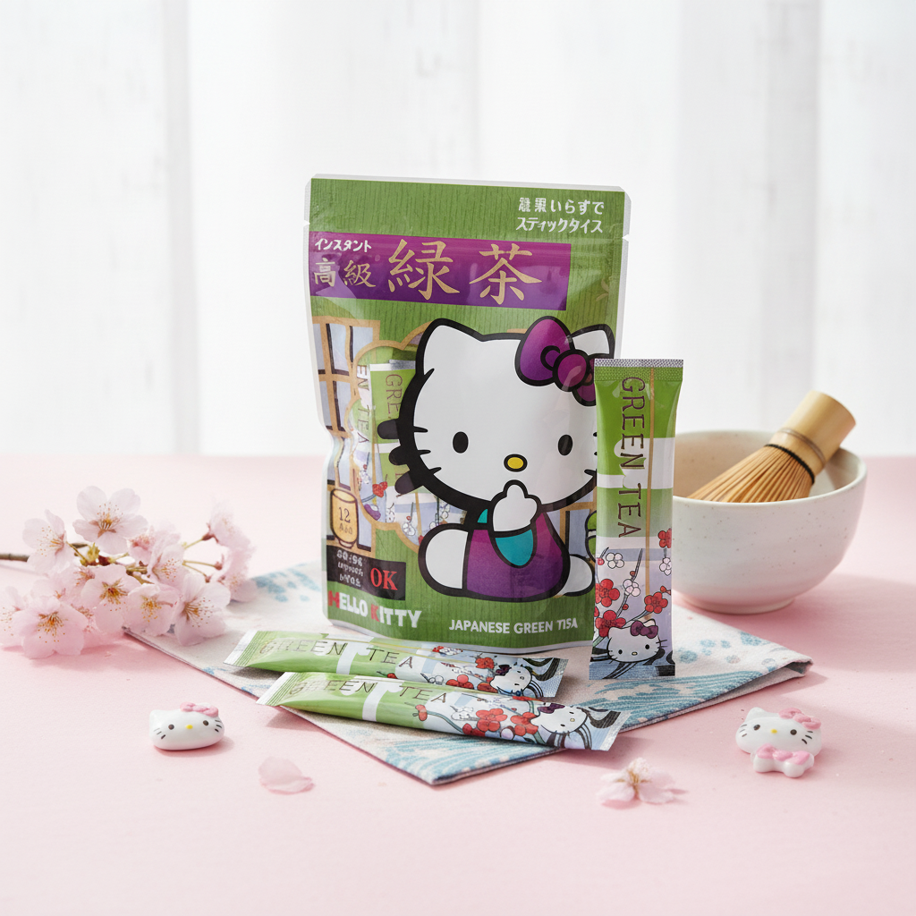 Hello Kitty Instant Green Tea - Bag Package