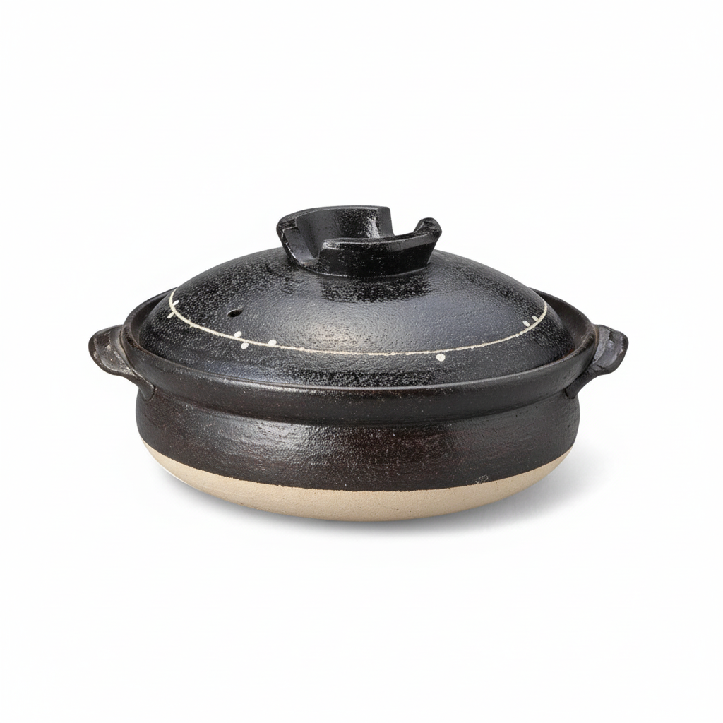 Banko Yaki Kokuyu Line donabe professional product photo