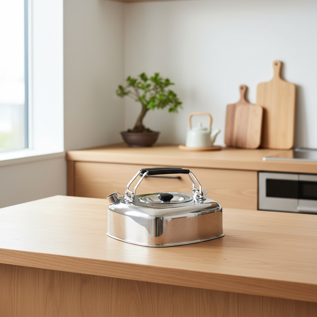 Cube Kettle on kitchen countertop indoors