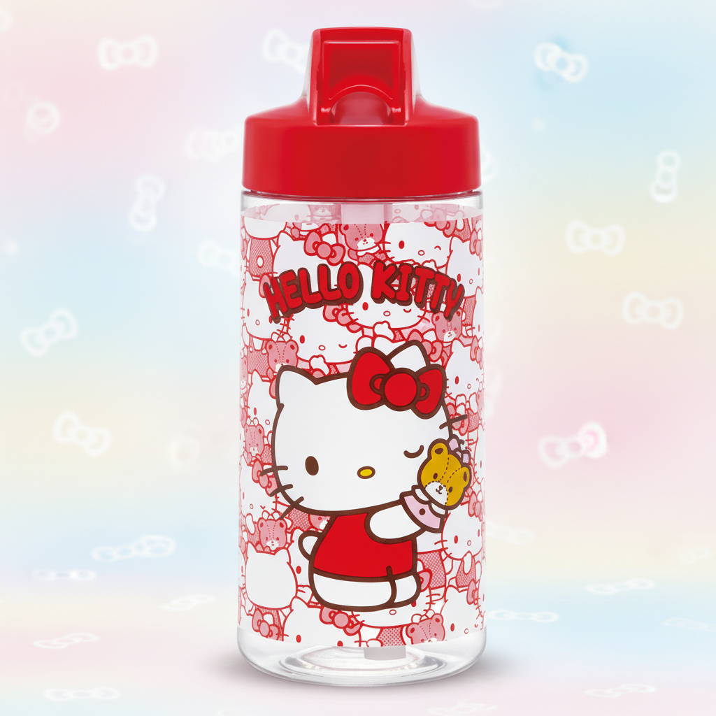 Sanrio Hello Kitty Straw Bottle (500ml)