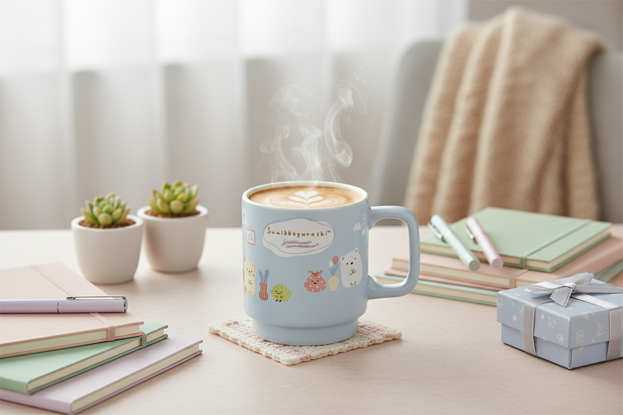 Sumikko Gurashi Blue Vases Stackable Mug lifestyle photo