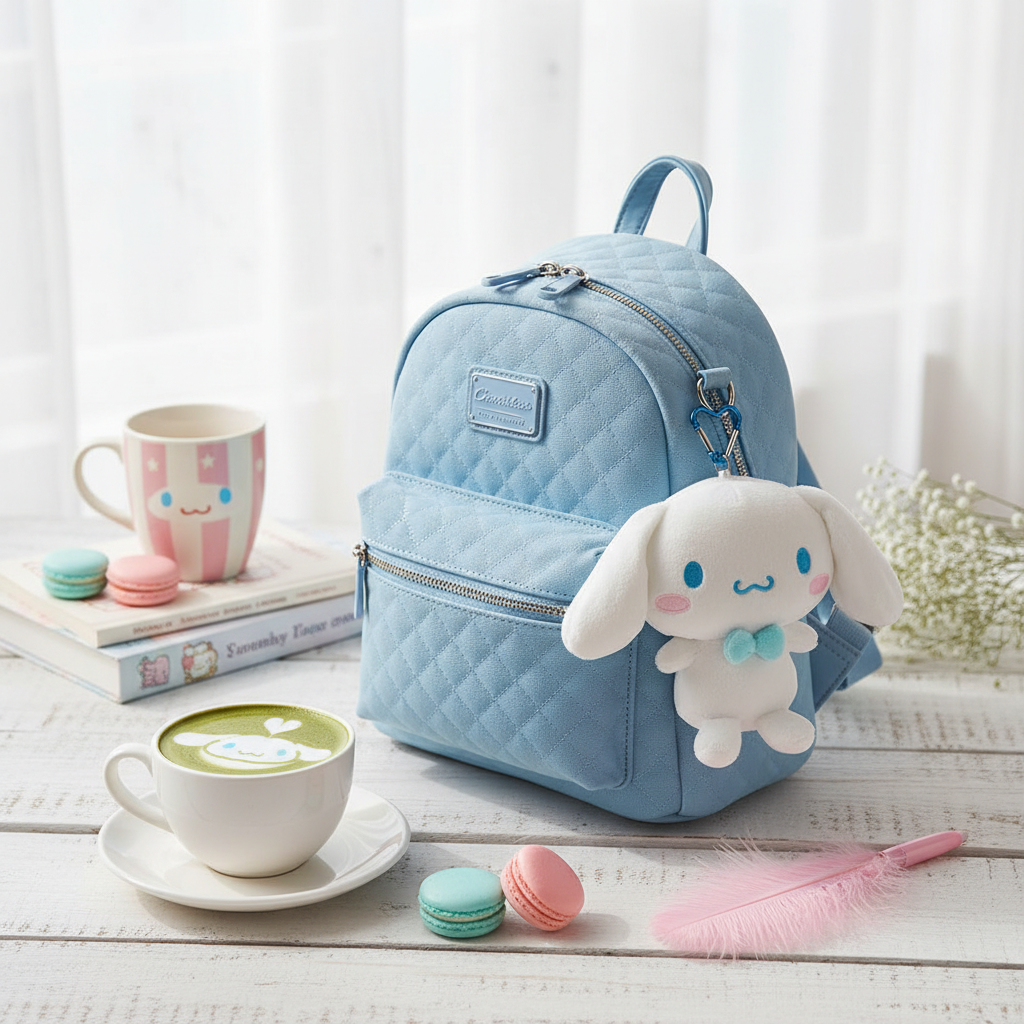 Sanrio Cinnamoroll Plush Pouch (With Carabiner)
