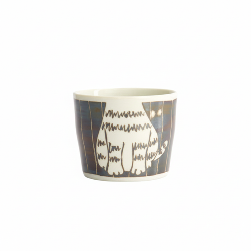 Nekomaruke Tamajima Cat Cup – white background clean product shot