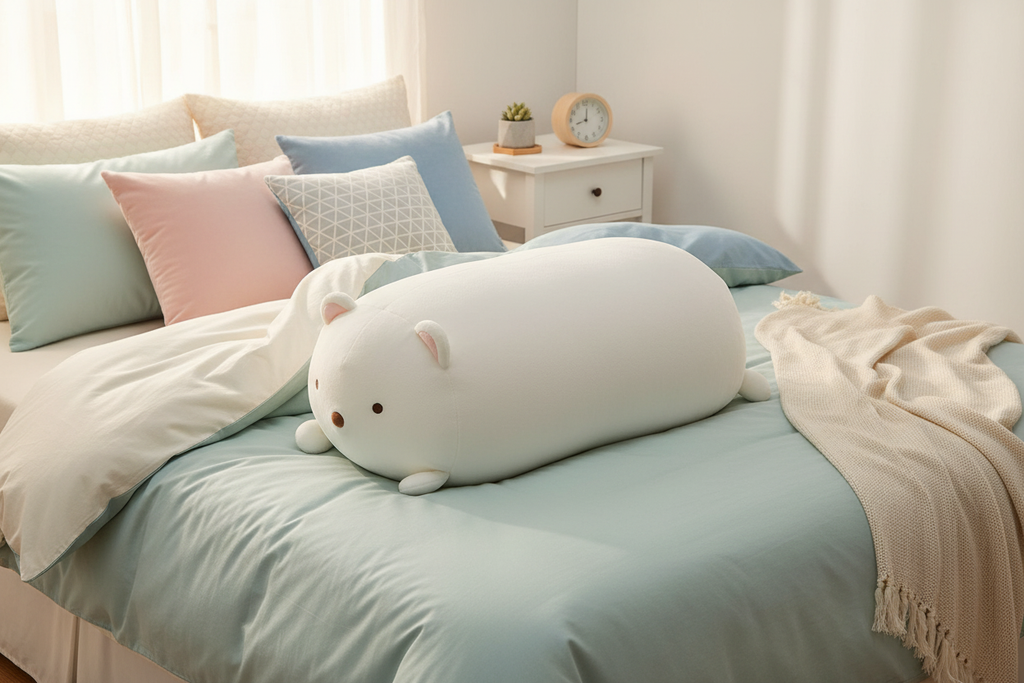 Shirokuma Polar Bear Body Pillow lifestyle photo