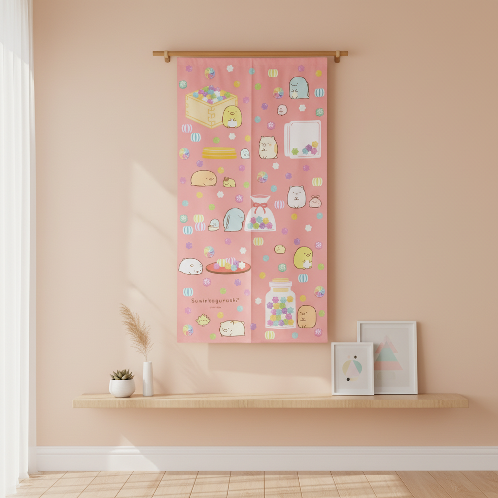 Sumikko Gurashi Peach Cafe Curtain wall decor