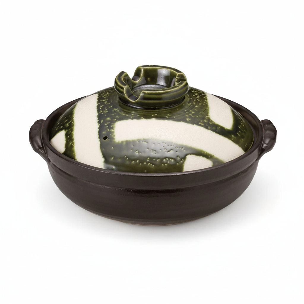 Banko Yaki Oribe Koushi donabe professional product photo