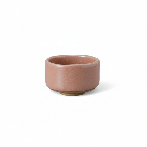 Momo Kannyu Light Pink Matcha Bowl on white background
