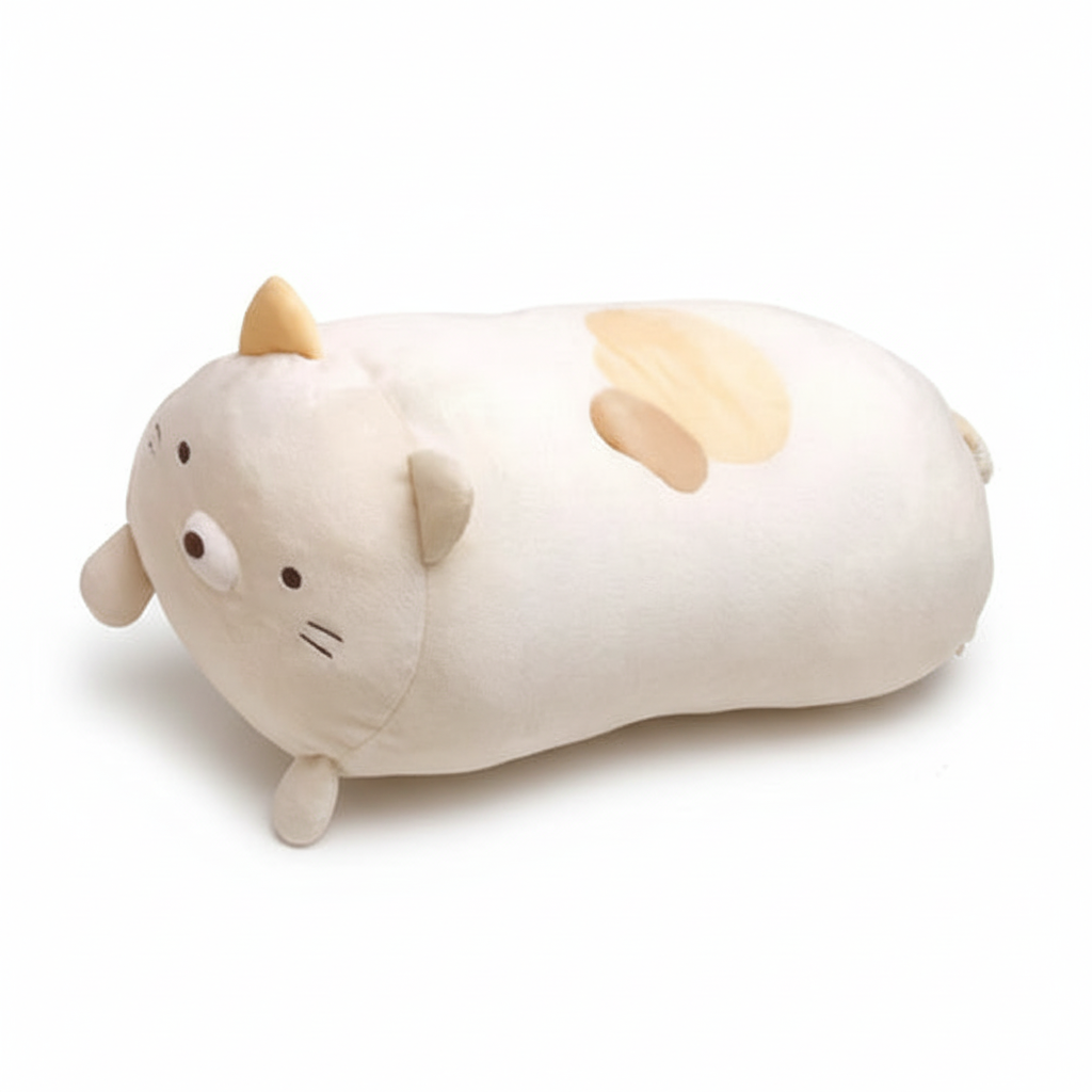 Sumikko Gurashi Neko body pillow professional product photo on white background