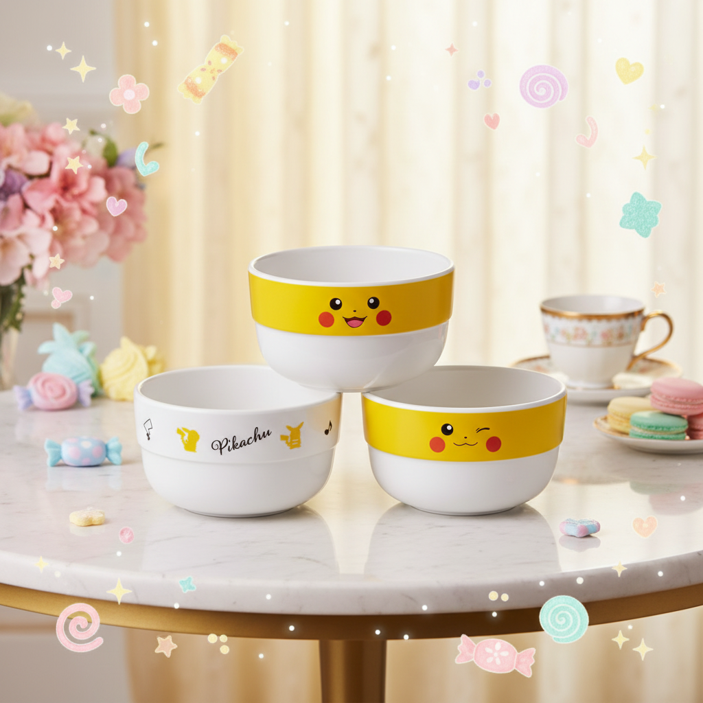 Pokémon Pikachu Melamine Bowl Set (3 Pieces)