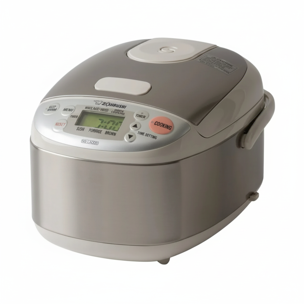 Zojirushi NS-LAQ05 rice cooker on white background