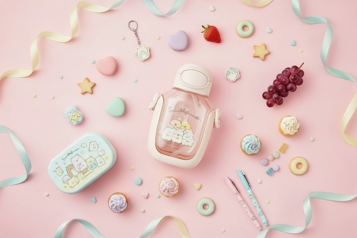San-X Sumikko Gurashi One Push Straw Bottle 530ml