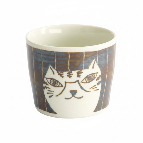 Nekomaruke Tamajima Cat Cup – white background product shot
