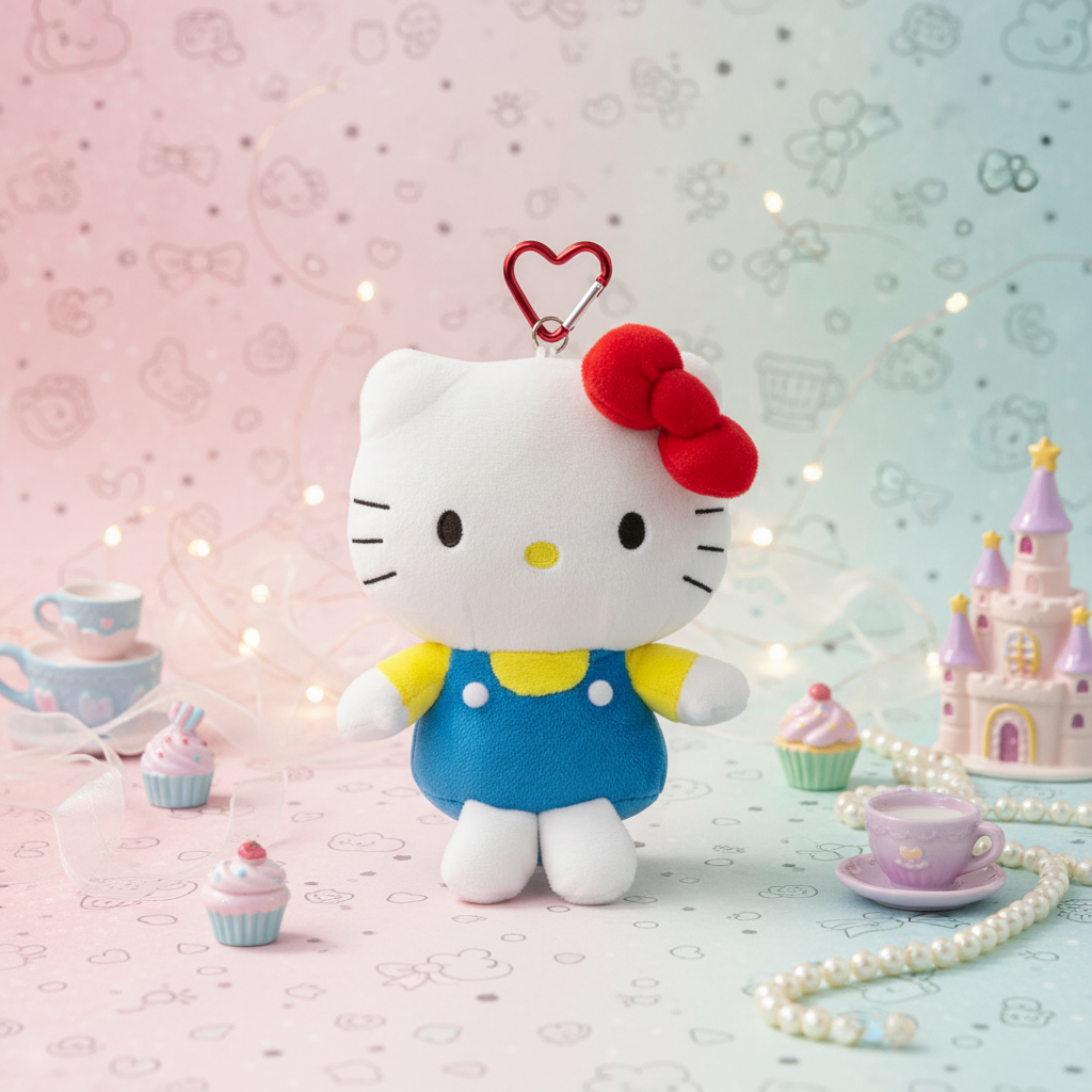 Sanrio Hello Kitty Plush Pouch (With Carabiner)