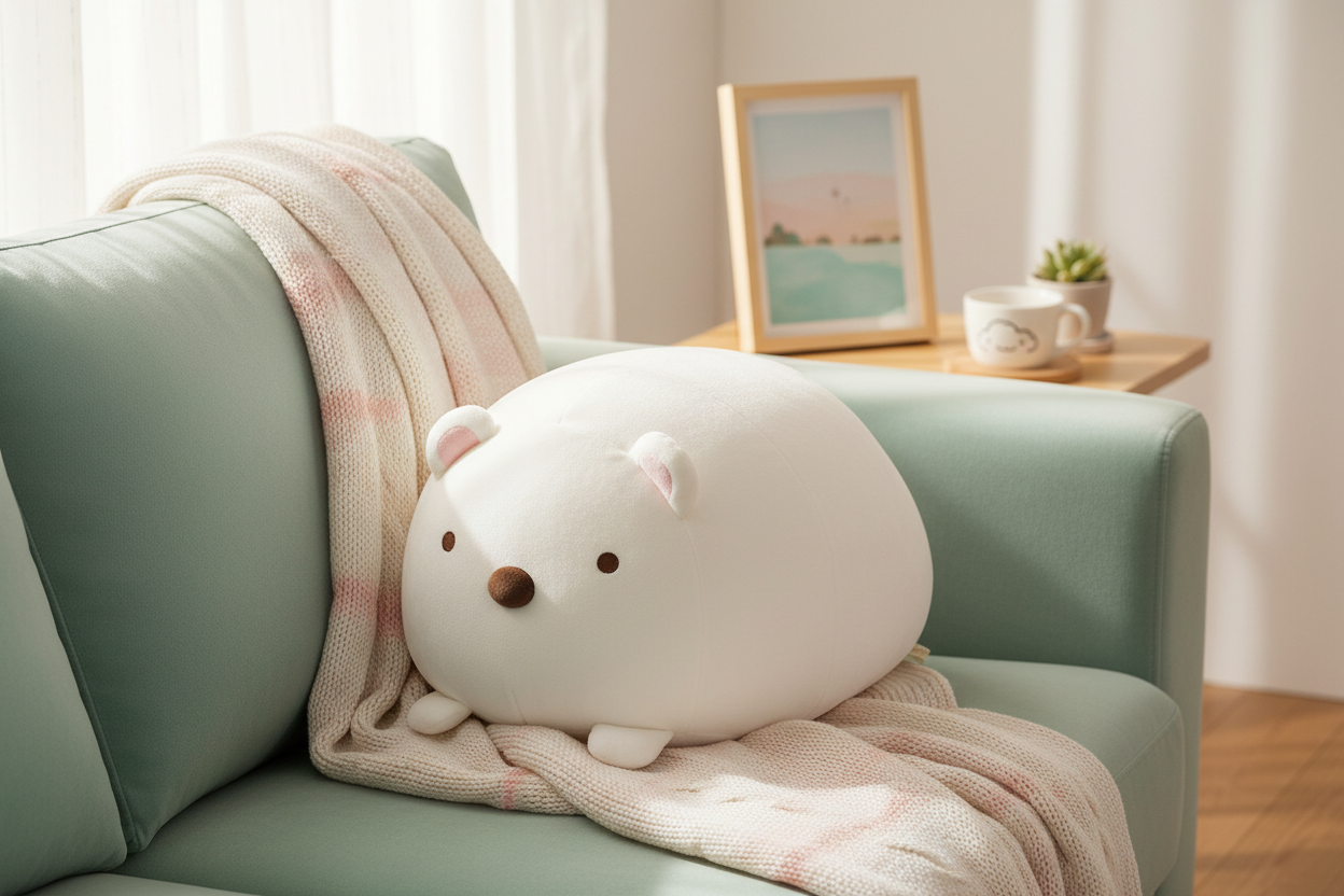 Shirokuma Polar Bear Daifuku Cushion lifestyle photo