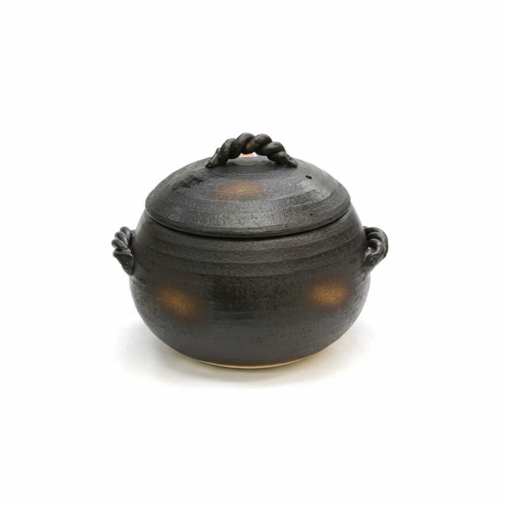 Banko Yaki Clay Rice Pot — clean white background product shot