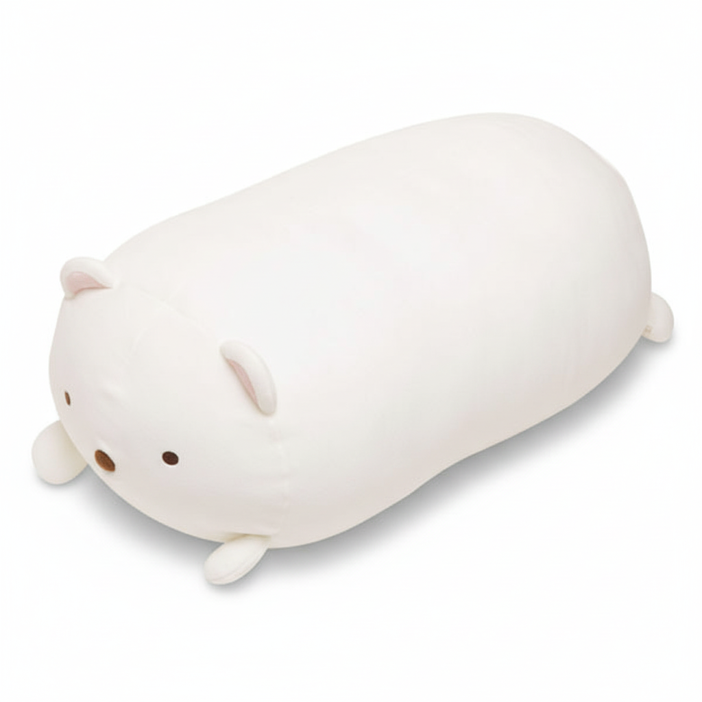 Sumikko Gurashi Shirokuma body pillow professional product photo on white background
