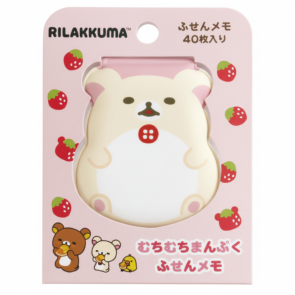 Korilakkuma Chubby Sticky Notes on clean white background studio shot