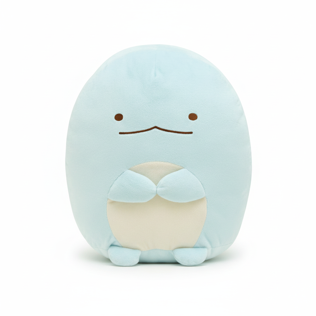 Sumikko Gurashi Tokage plush professional product photo on white background