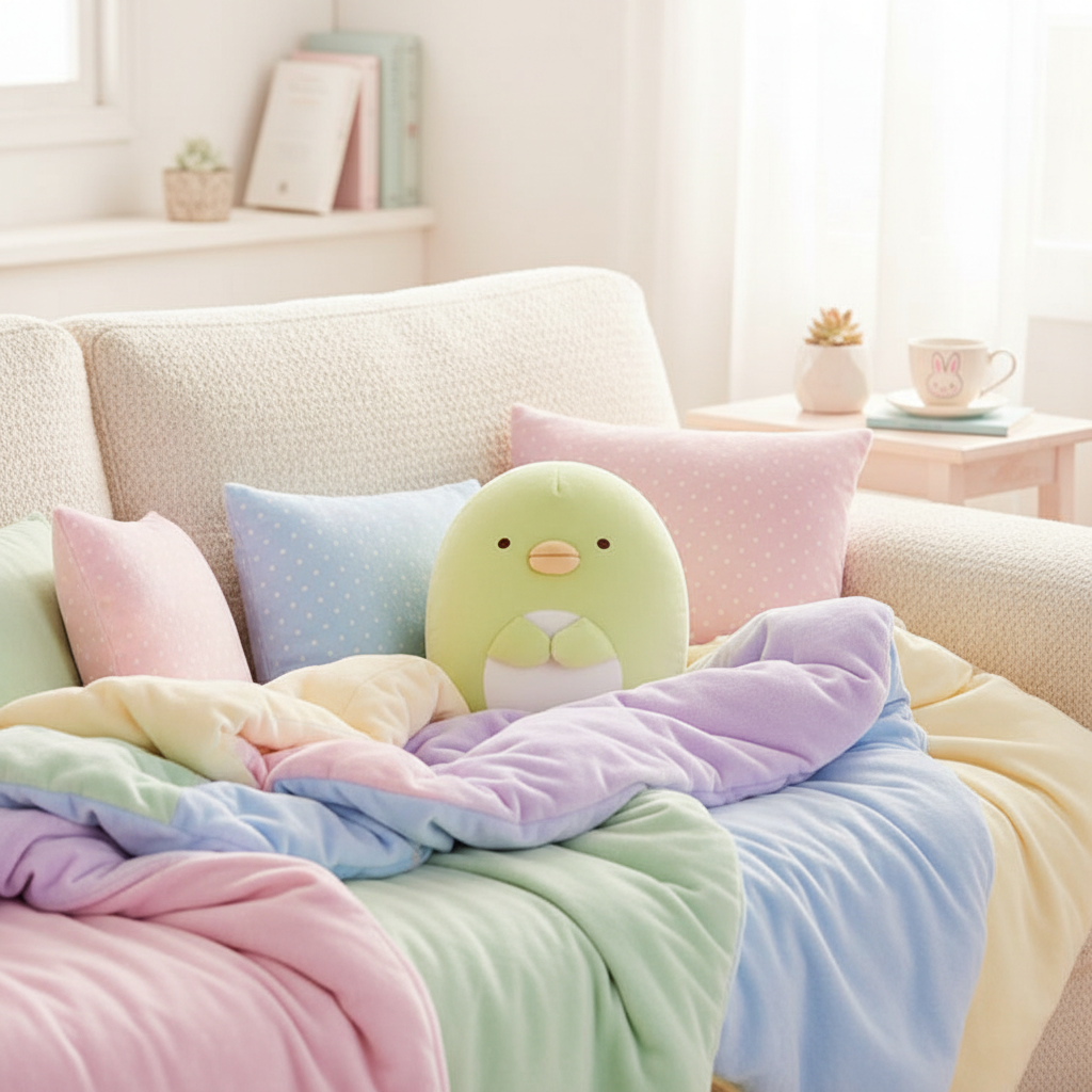 Penguin? Plush cozy scene