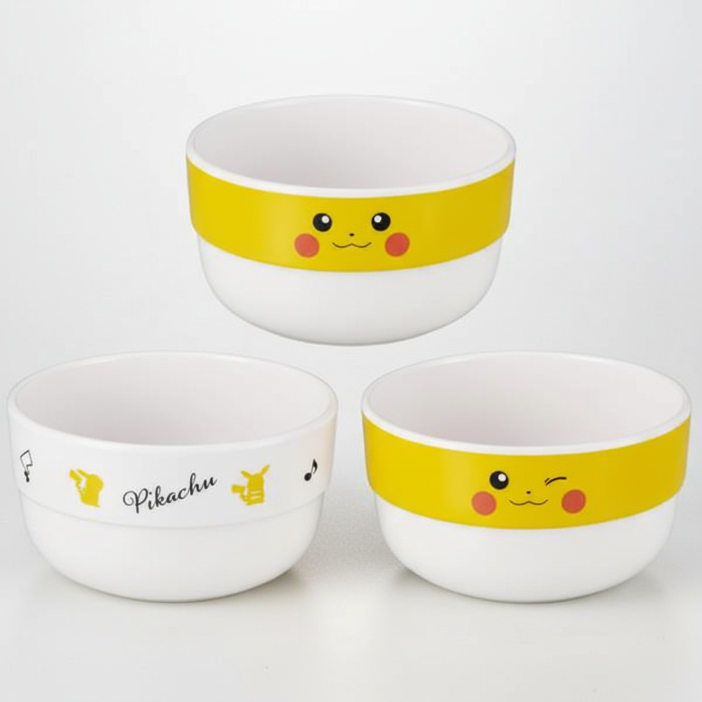 Pokémon Pikachu Melamine Bowl Set (3 Pieces)