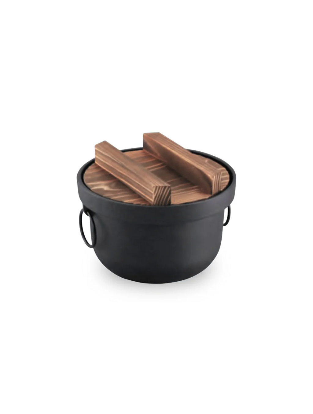 Nambu Tekki Cast Iron Rice Cooker 3 Cups | Wooden Lid 20cm | ICHI | Made in Japan