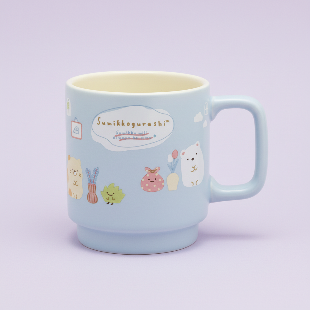 Sumikko Gurashi Blue Vases Stackable Mug studio shot