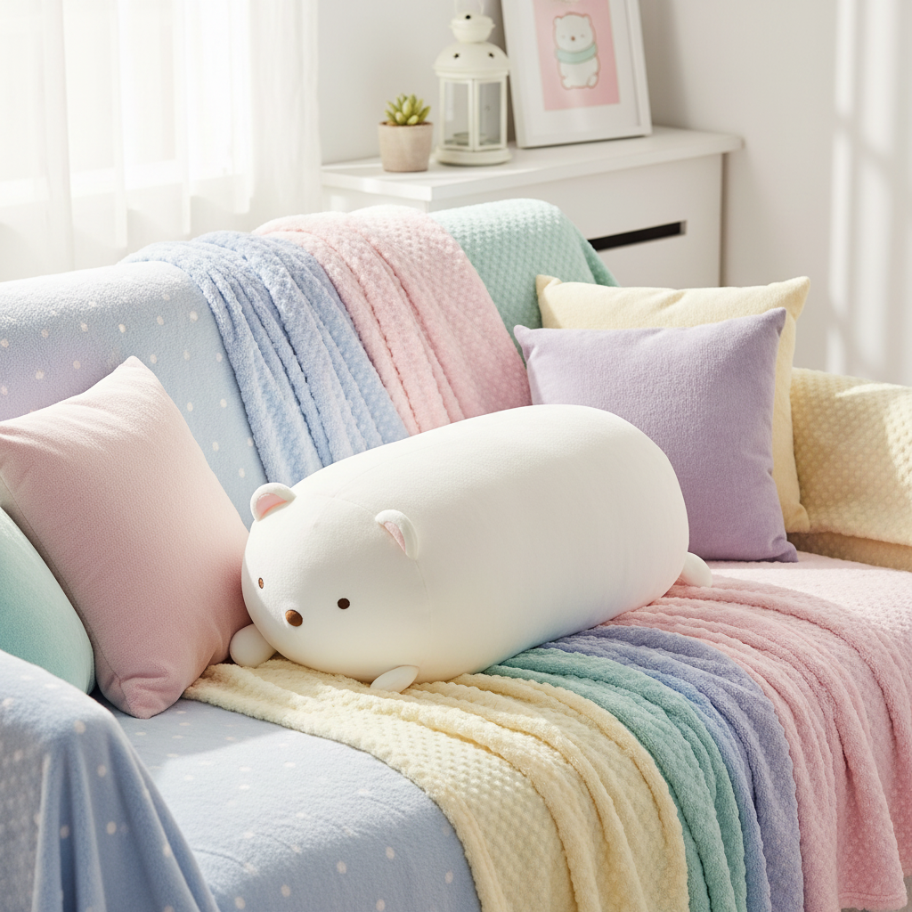 Shirokuma Polar Bear Body Pillow cozy scene
