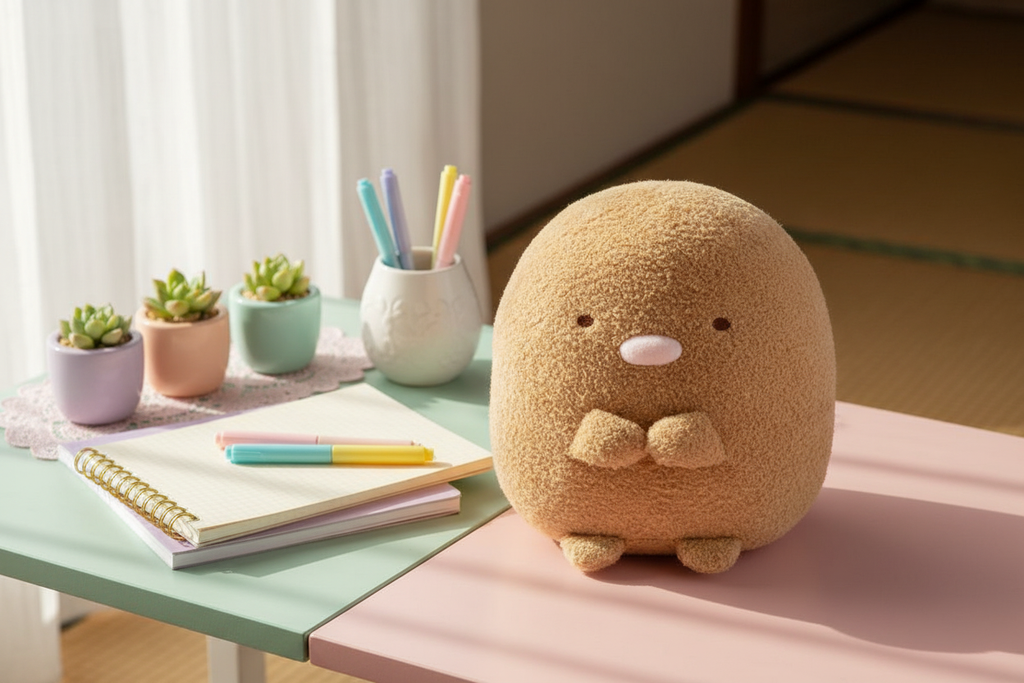 Tonkatsu Plush Cushion lifestyle photo