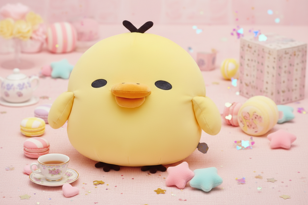 San-X Kiiroitori Super Mochimochi Pillow - Rilakkuma Dozing with You