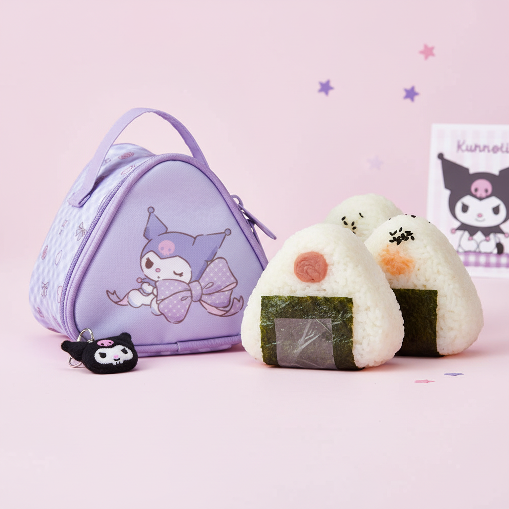 Kuromi Lunch Bag - With Large Rice Balls