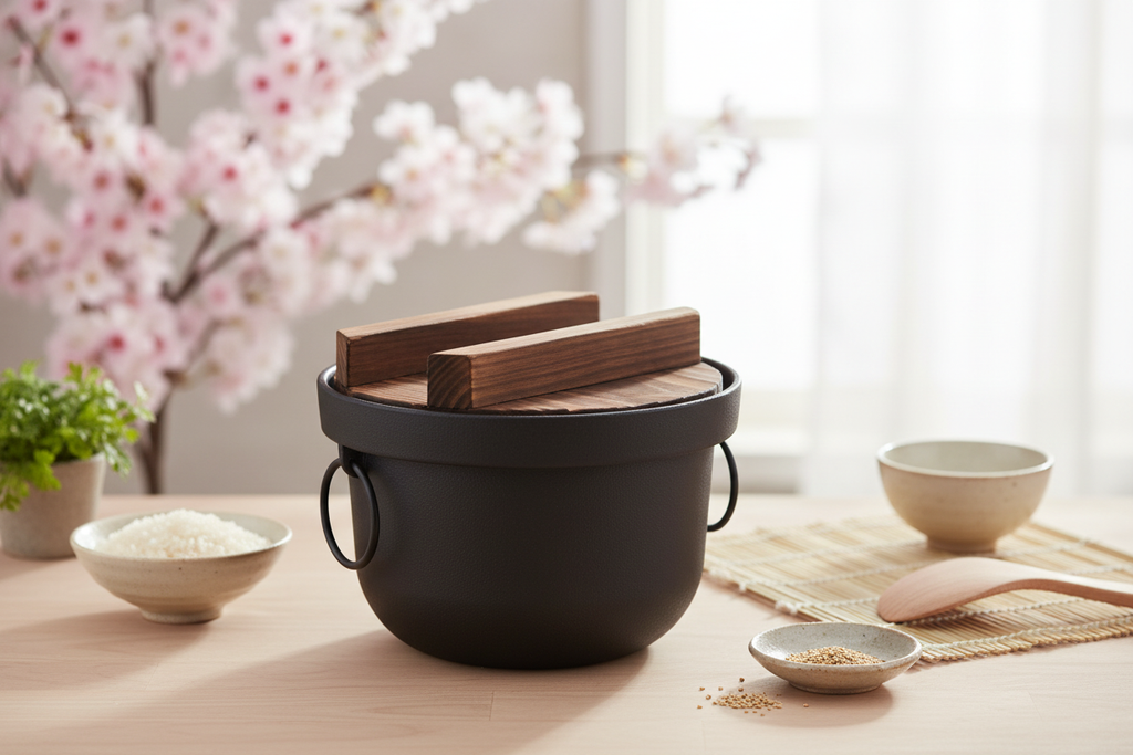 Nambu Tekki Lifestyle Hero Shot – Dark Wood Lid