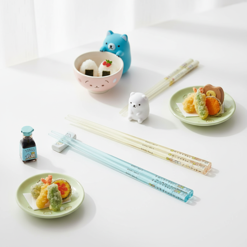 Sumikko Gurashi Chopsticks with Sumikko Props